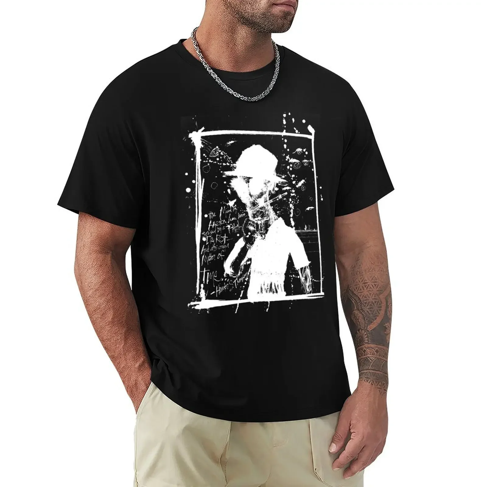 Hunter S. Thompson: America Dry Rot (Black) T-Shirt oversizeds customizeds man t shirt Blouse Men's t-shirt