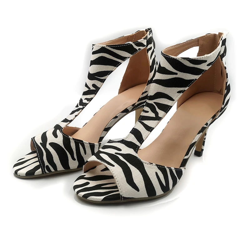 

Босоножки женские на высоком каблуке, туфли с открытым носком, пикантные сандалии-шпильки, на молнии, с леопардовым принтом, вечерние ринки ...