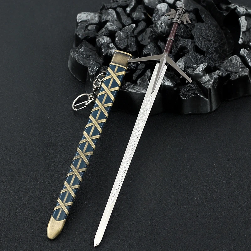 

Game Anime Surrounding 22CM Lake Woman's Sword with Sheath Weapon Model Zinc Alloy Decoration Weapon Crafts Collection Toys