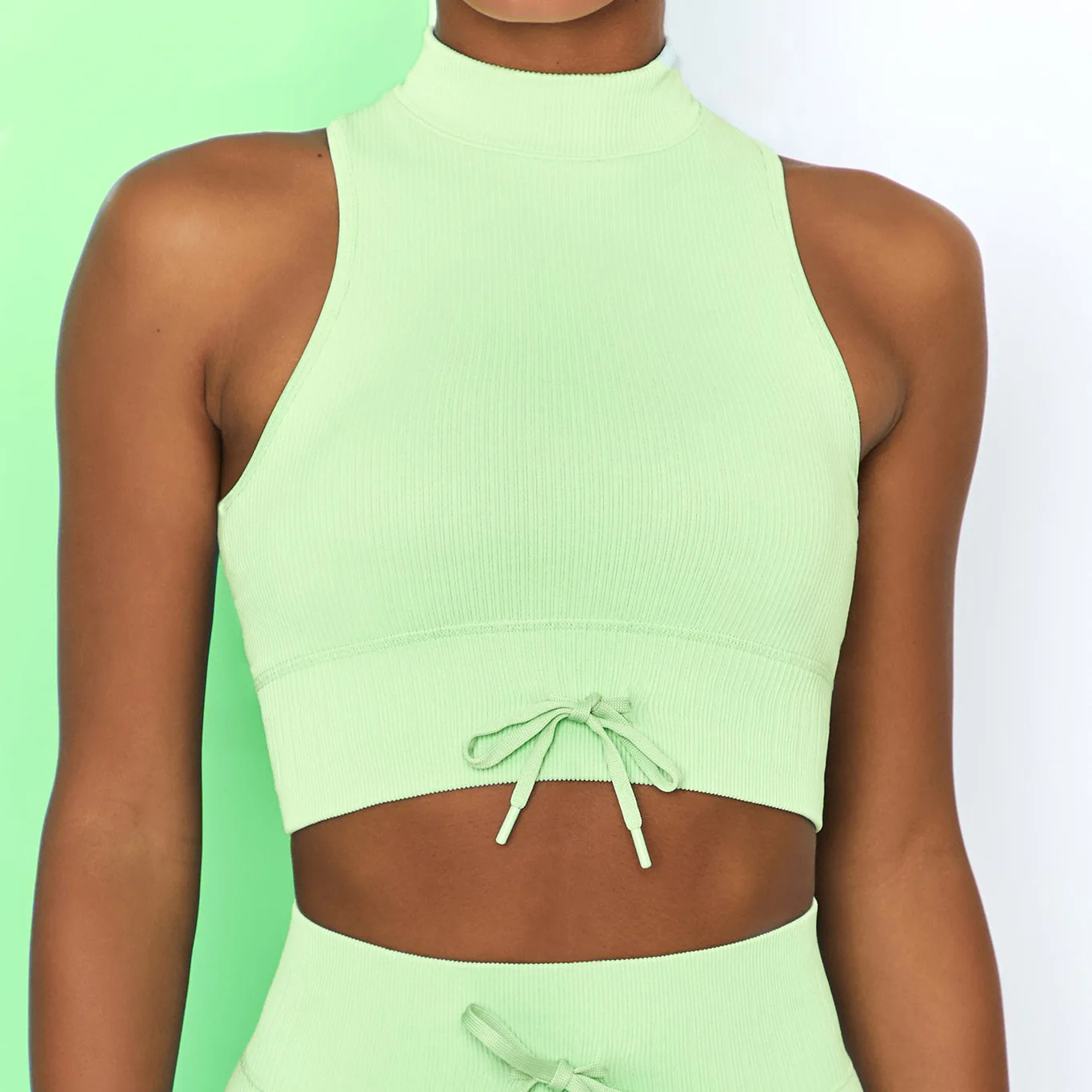 Turtleneck Sports Bra Female Seamless Gather Yoga Underwear Gym Running Sports Fitness Turtleneck Vest Yoga Sexy Top