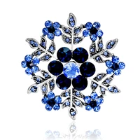 tulx rhinestone snowflake brooches for women men 3 color winter flower brooch pins dress coat accessories jewelry