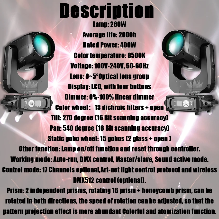 0 налог 8 шт. луч 10R 260 Вт фотопризма Raibow DMX512 DJ-диско Фотооборудование для свадьбы с