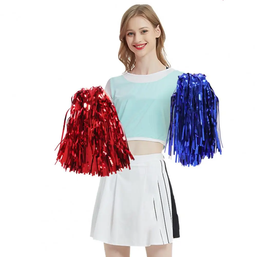 

Useful Decorative PET Fluffy Hand Flowers Cheerleader Pompoms Bright Color Cheerleader Flower for Sport Games