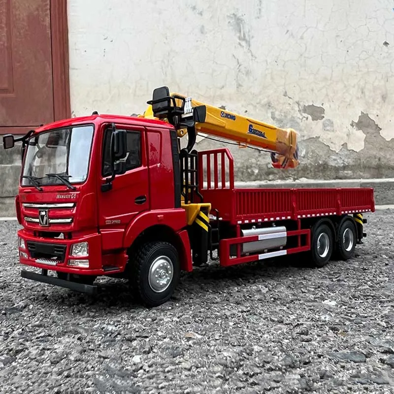 

Diecast Alloy 1:35 Scale Crane Freight Transport Vehicle Model Adult Toys Collection Boy Static Display Ornament Gift Souvenir