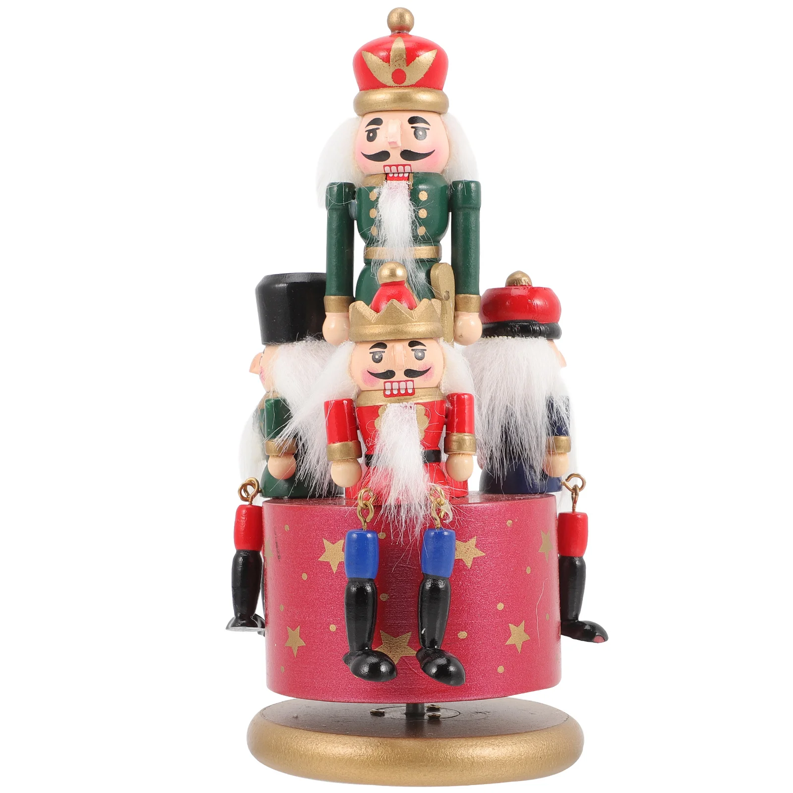 

Nutcracker Box Musicchristmas Wooden Decor Gift Decorations Gifts Musical Ornamentsfigures Soldier Wood Yard Table White Pajamas