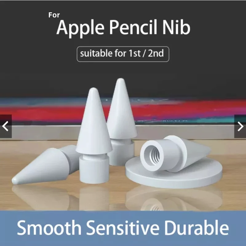 

Сменные наконечники для Apple Pencil 2 Gen iPad Pro Pencil - iPencil Nib, совместимые с iPad Pencil 1 st/Pencil 2 Gen, белые наконечники