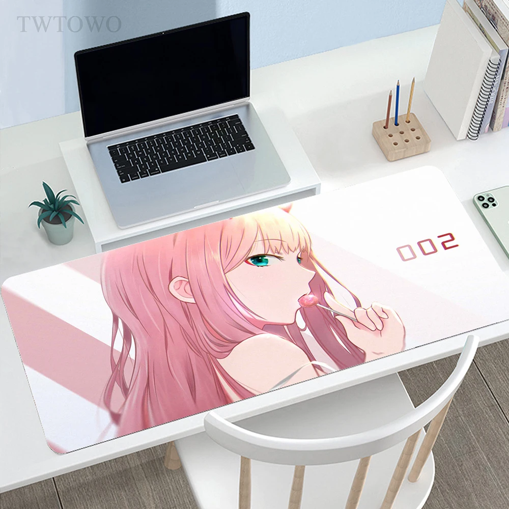 

Zero Two Darling Anime Mouse Pad Gamer Gaming New Large keyboard pad Desk Mats MousePads Laptop Anti-slip Carpet Gamer Soft