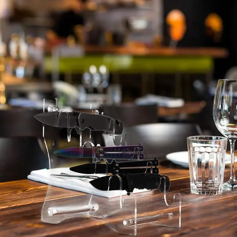 Стойка для резки акриловый держатель прозрачная настольная витрина вмещает 6