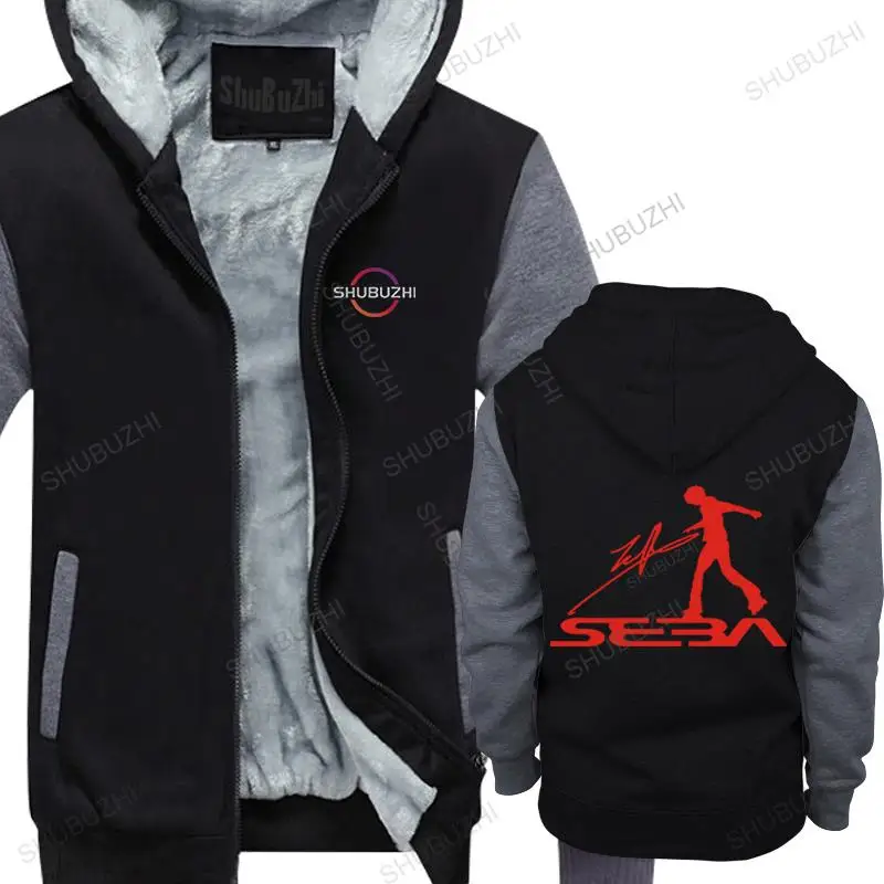 

men's jacket winter coat Fashion SEBA Men Skateboard Clothing Mens sweatshirt warm coat Cotton thick hoodie autumn style top