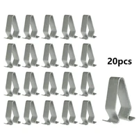 20pcs 22mm car door strip lining metal fastener clips for vw seat audi a4 a6 golf 6 car trunk tailgate retainer clips