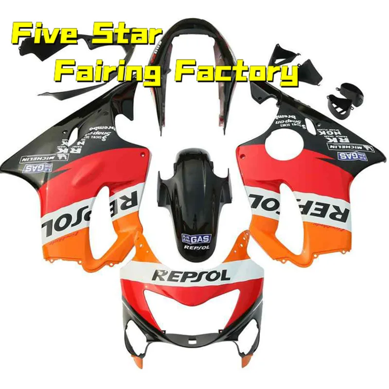 

Комплект обтекателей для мотоцикла Honda CBR 600 F4 1999 2000 кузов CBR600 F4 99 00 инъекция CBR600F4 Красный Белый Оранжевый Черный