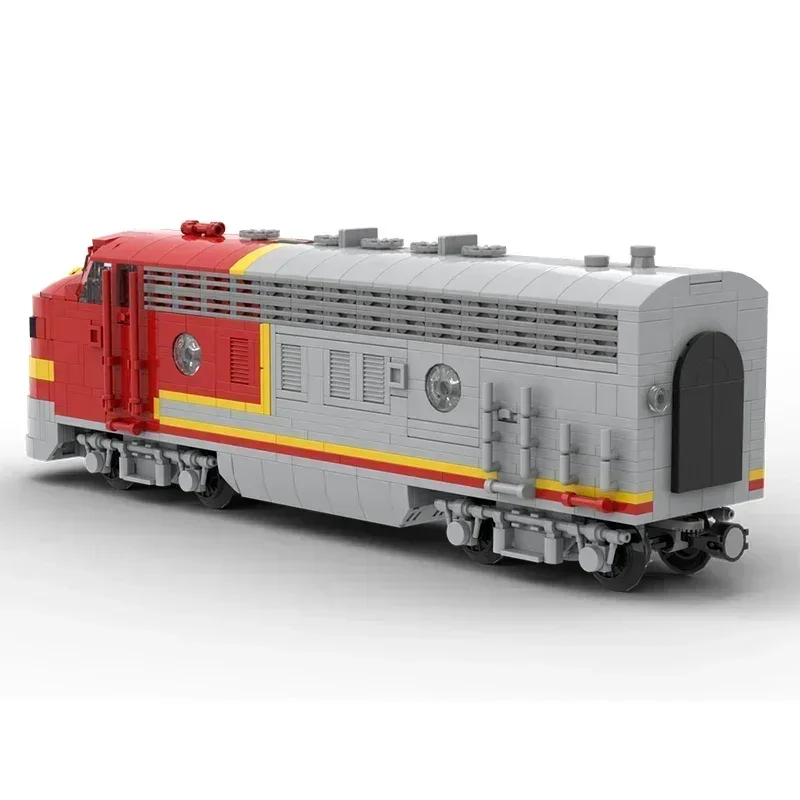 Модель автомобиля городской службы MOC строительные кирпичи ATSF EMD F7 ретро поезд