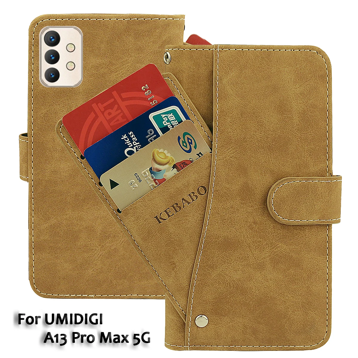 

Vintage Leather Wallet UMIDIGI A13 Pro Max 5G Case 6.8" Flip Luxury Card Slots Cover Magnet Phone Protective Cases Bags