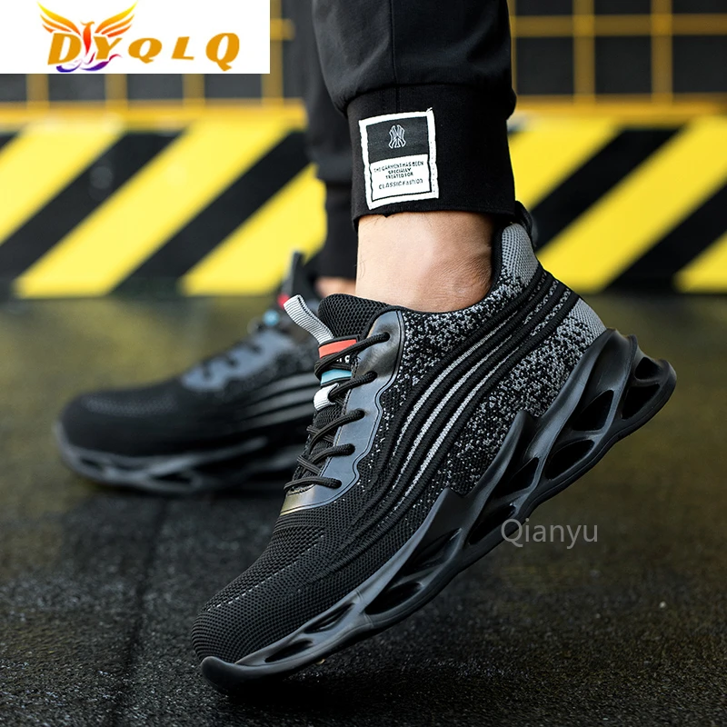 

New Work Safety Shoes Men's Ankle Boots Shoes Men's Work Summer Breathable Lightweight Boots Sneakers Free Shipping