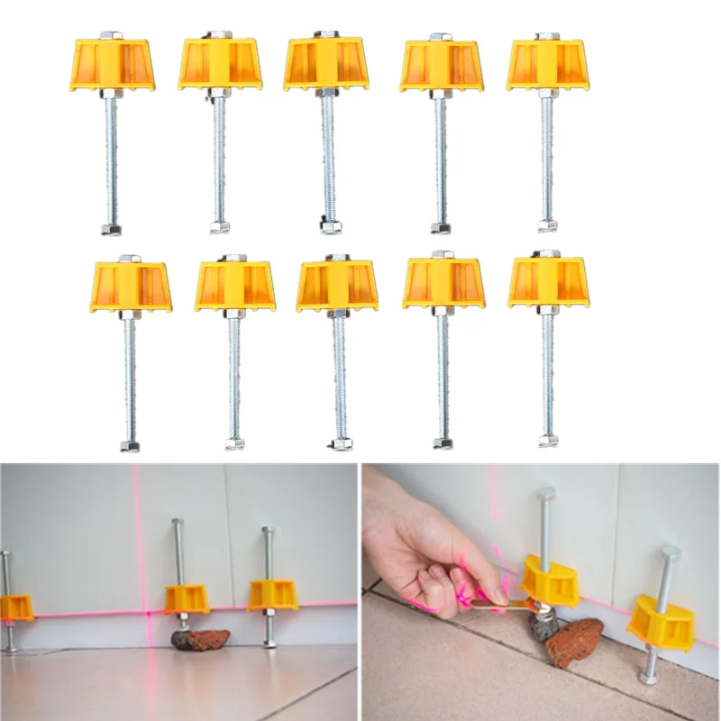 

Tile Leveling System 10Pcs Tile Leveler Height Adjuster Locator Tiling Tools High Quality Ceramic Tile Support