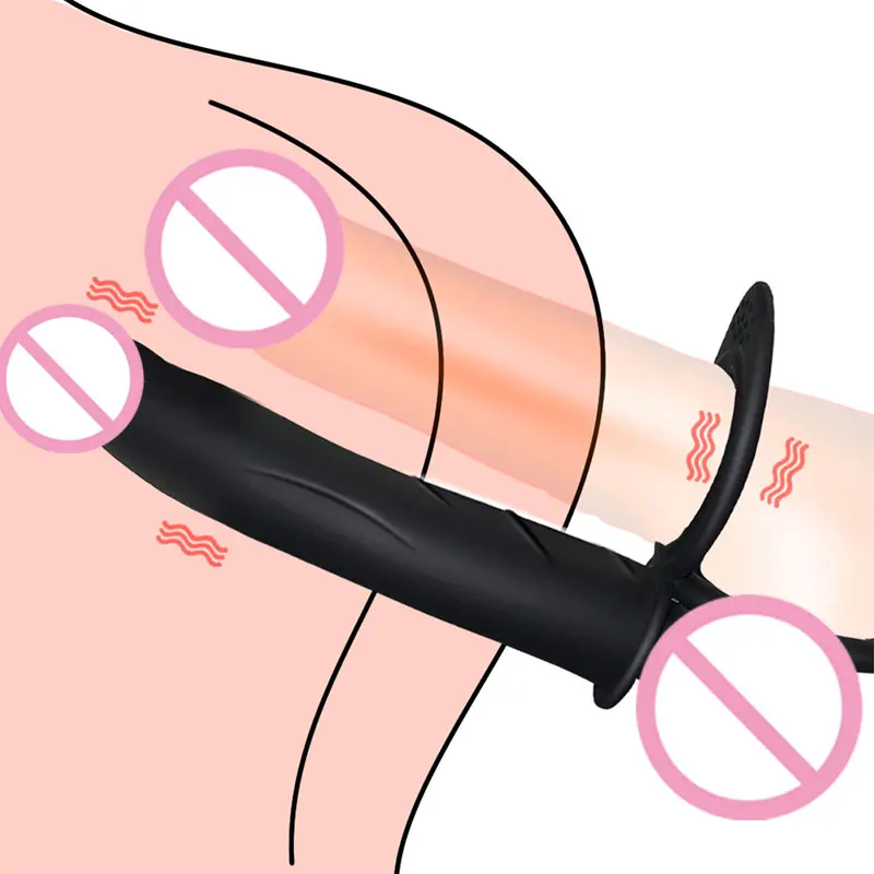 Вибратор с двойным проникновением секс-игрушки для пар ремень на пенис женщин и