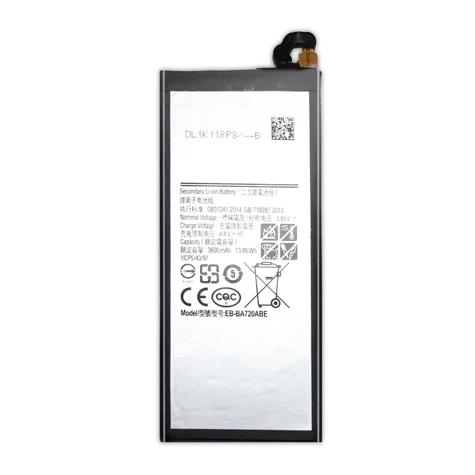 Сменный аккумулятор EB-BA720ABE для Samsung A7 2017 версия SM-A720 A720 A720F A720M 3600 мАч + номер