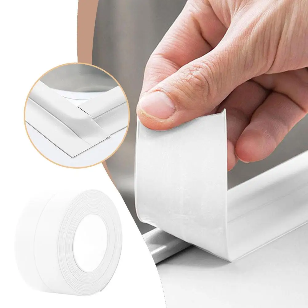 Уплотнительная лента для ванной душа раковины ванны белая ПВХ самоклеящаяся