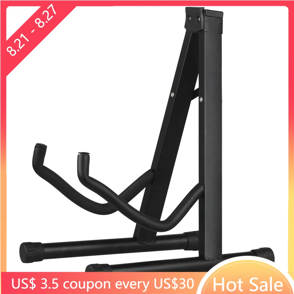 

Foldable Portable Guitar Stand Folding Lightweight Tripod Stringed Instrument Rack Musical Holder Universal Guitar Accessories