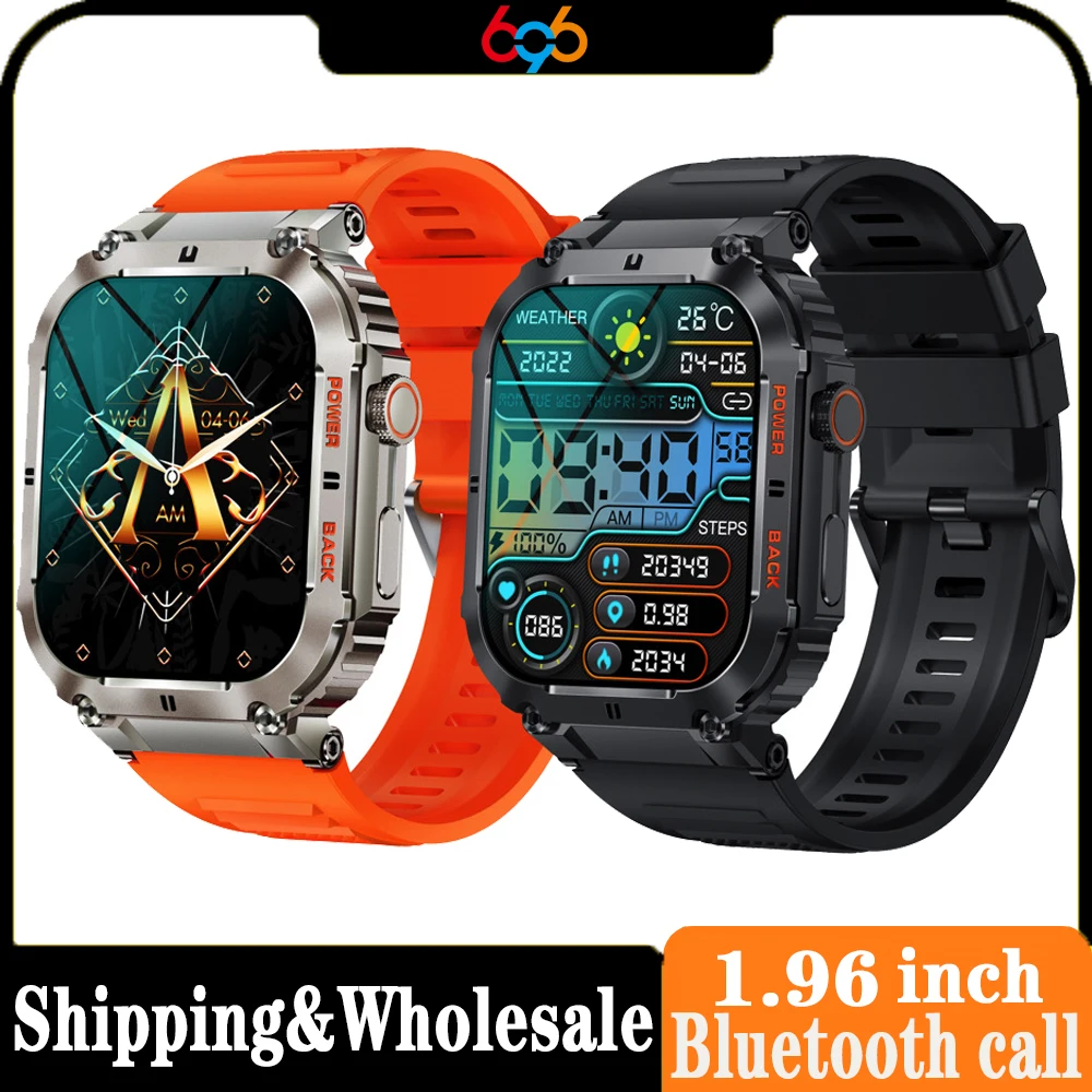 

2023 Smart Watch Men 1.96 IPS Heartrate Blood Oxygen Waterproof 400mAh Outdoor Timer Weather Sport Smartwatch Women Sleep Health