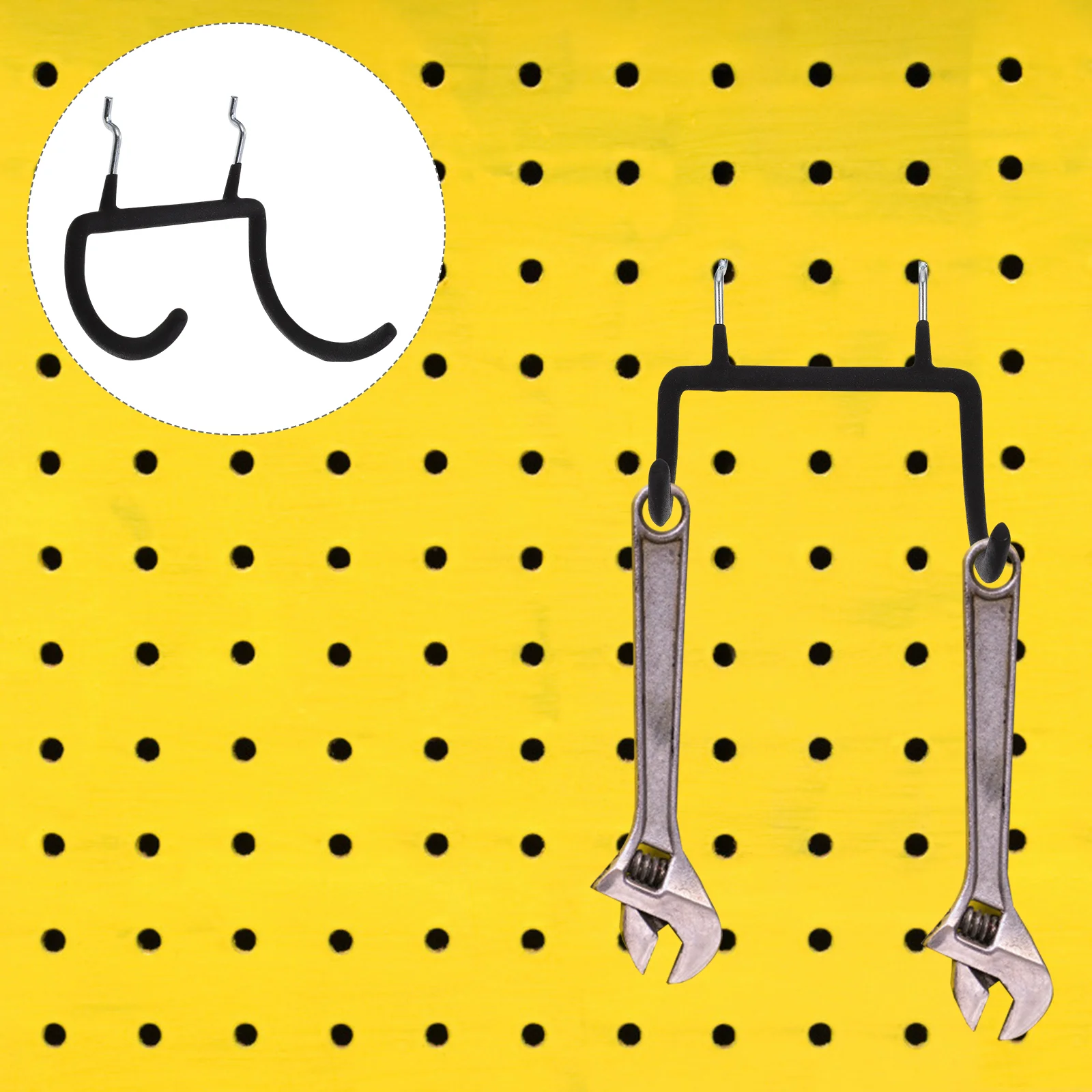 

Pegboard Hook Holder Drill Peg Hangers Steel Hooks Tool Wall Screwdriver Heavy Metal Display Power Double Duty Mount Rack Pegs