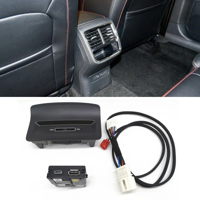 

Car Rear Seats USB Type-C Socket Armerst USB Adapter For Skoda Kodiaq Karoq 5QD 035 726 L