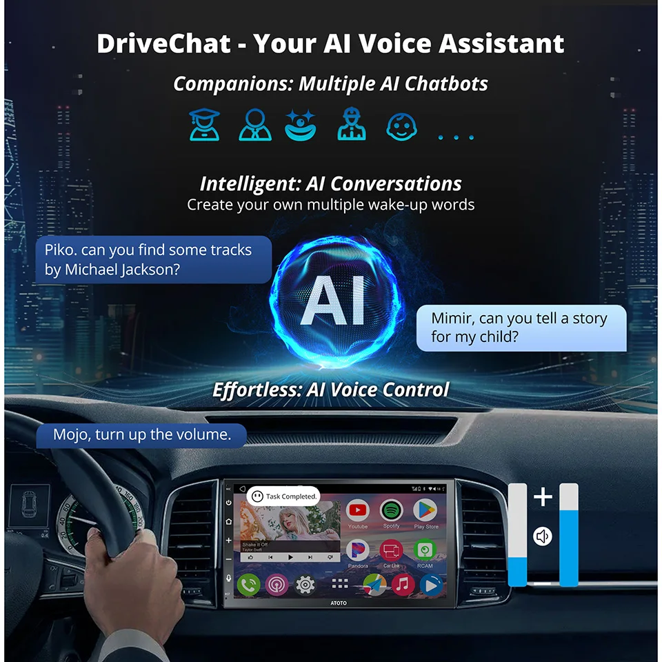 ATOTO 7 дюймов 8-ядерный Android Автомобильная Стереосистема 4G LTE WIFI Bluetooth USB Процветание