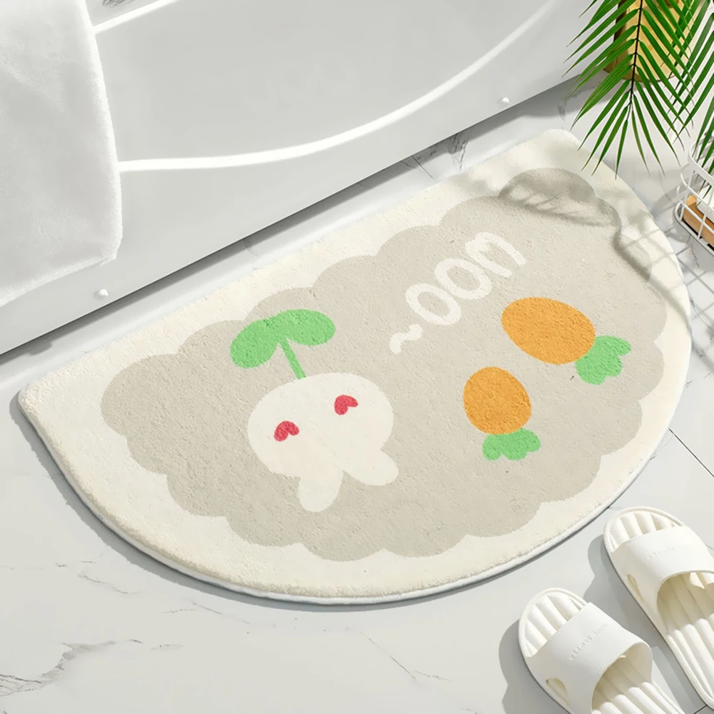 

Cartoon Carpet Toilet Long Plush Warm Carpet Water absorption Non-slip Cute Cloud Rainbow Mat Rug Bedroom Child Room Mats