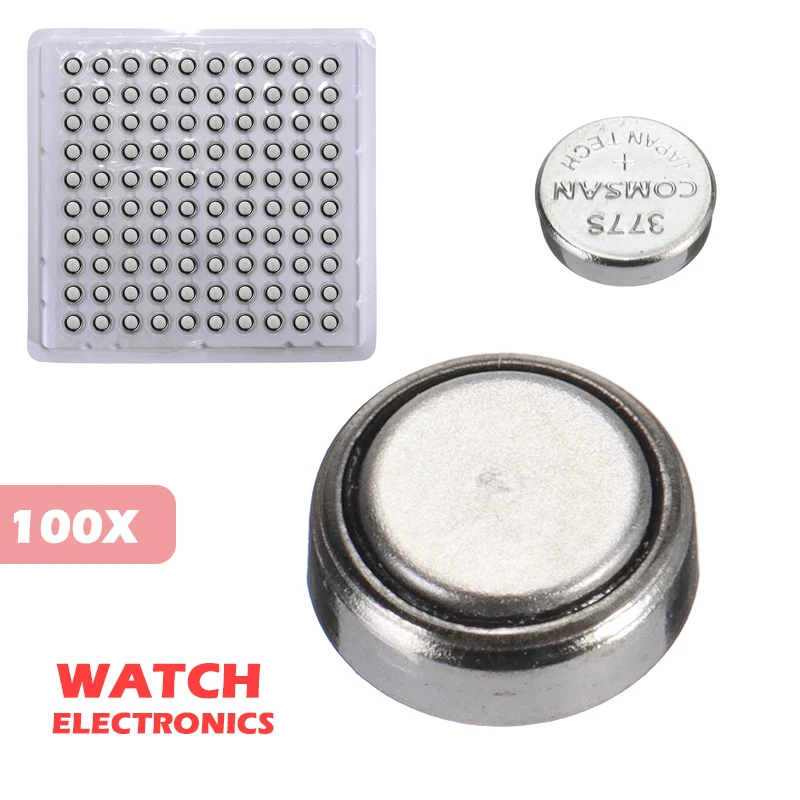 

100 pcs AG4 Watch Button Battery 377 LR626 1.55V Alkaline Cell Coin Batteries SR626SW SR626 Watch Toy Accessories
