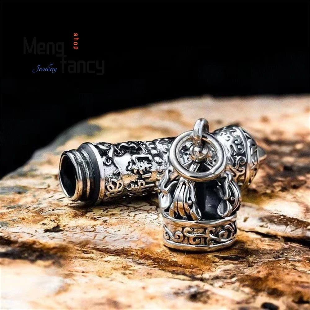 Кулон с мантрой шурангама Ваджра и пестик из стерлингового серебра S925 изысканный