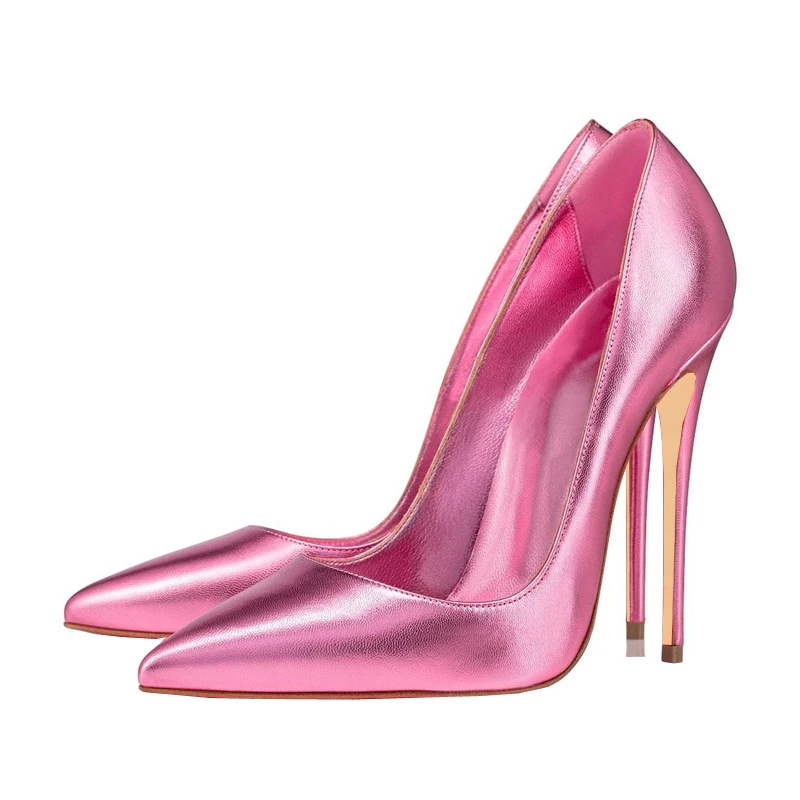 

Новые розовые женские лакированные туфли с острым носком на высоком каблуке-шпильке сексуальные женские вечерние туфли-лодочки для клуба т...