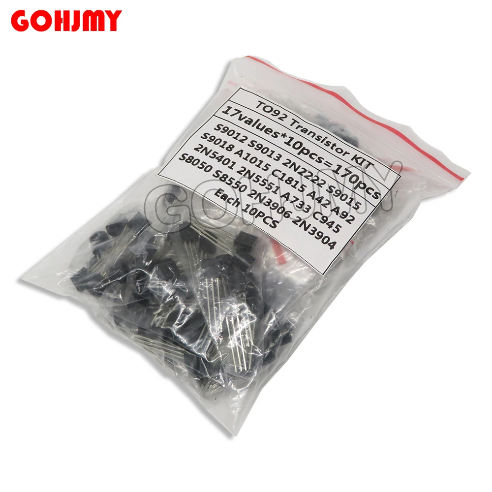 S9012 S9013 2N2222 S9015 S9018 A1015 C1815 A42 A92 2N5401 2N5551 A733 C945 S8050 S8550 2N3906 2N3904 транзистор в ассортименте, Новинка