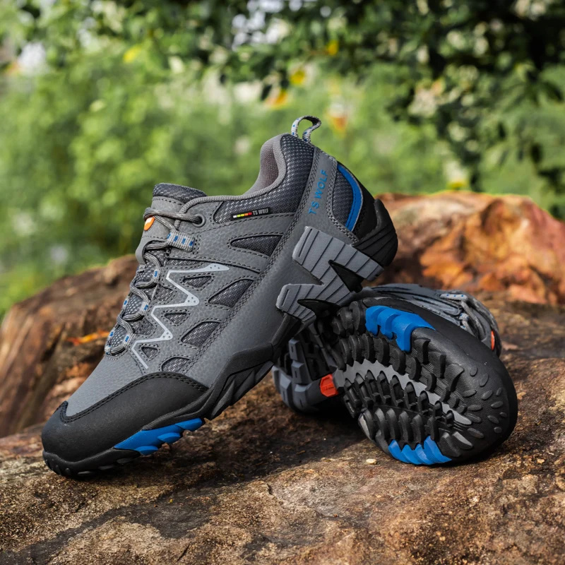 Fashion Hiking Shoes For Men Outdoor Sneakers High-quality Genuine Leather Camping Trekking Shoes Men Breathable Sports Shoes