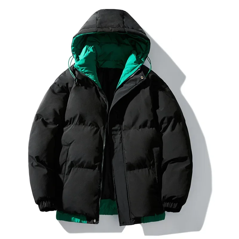 Мужская хлопковая одежда, осенне-зимнее пальто, модная брендовая Корейская утепленная куртка с капюшоном и хлопковой подкладкой