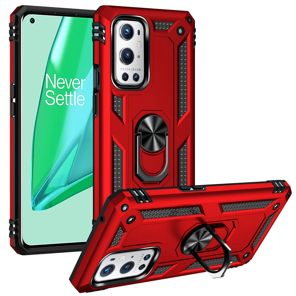 

For OnePlus 9 Pro One plus 1+9 7 Pro Armor Ring Holder Coque for OnePlus Nord N200 5G Phone Cover OnePlus 9 Pro Shockproof Case