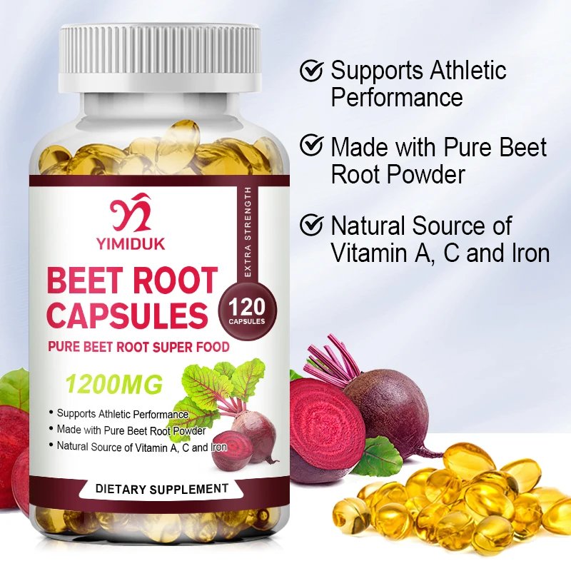

Beet Root Capsules Supports Blood Pressure, Athletic Performance, Digestive, Immune System