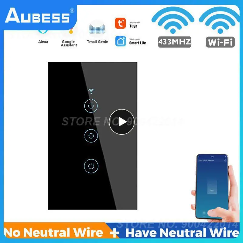 

No Neutral Switch Required Ouch Support Home Assistant Via Zigbee2mqtt Smart Touch Switch Support 1/2/3/4 Gang Switch