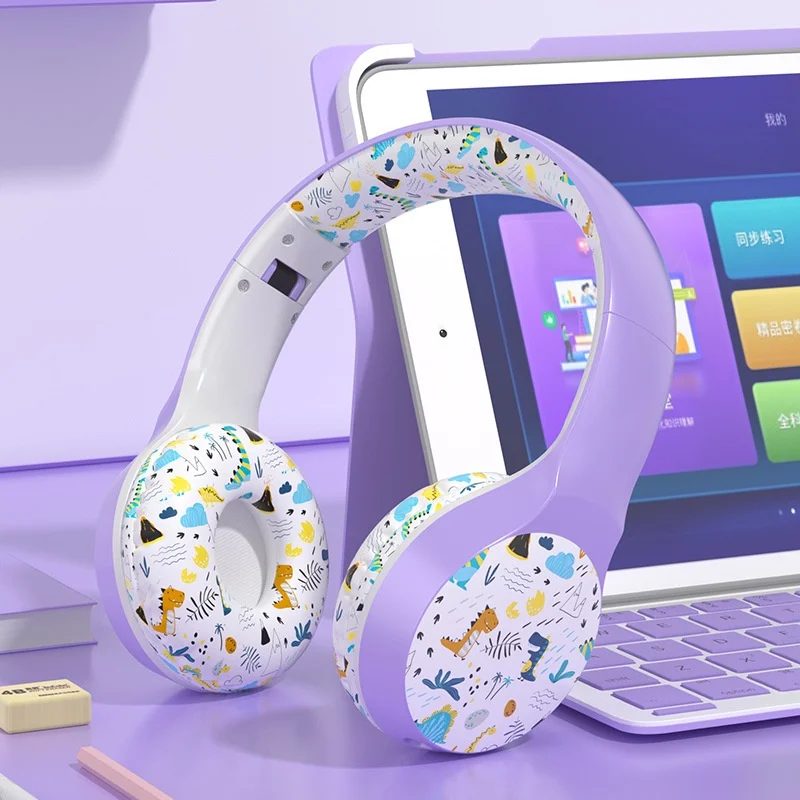 Детские беспроводные Bluetooth-наушники модная мультяшная Hi-Fi стерео Музыкальная