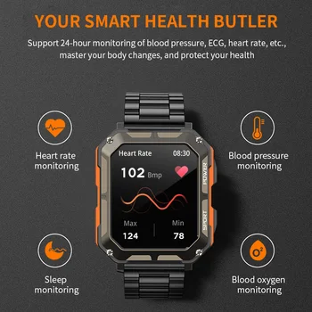 2023 NEW Smart Watch Men 8763EWE Bluetooth Call IP68 Fitness Waterproof Watches Heart Rate Sports Smartwatch 380mAh Long Battery 5