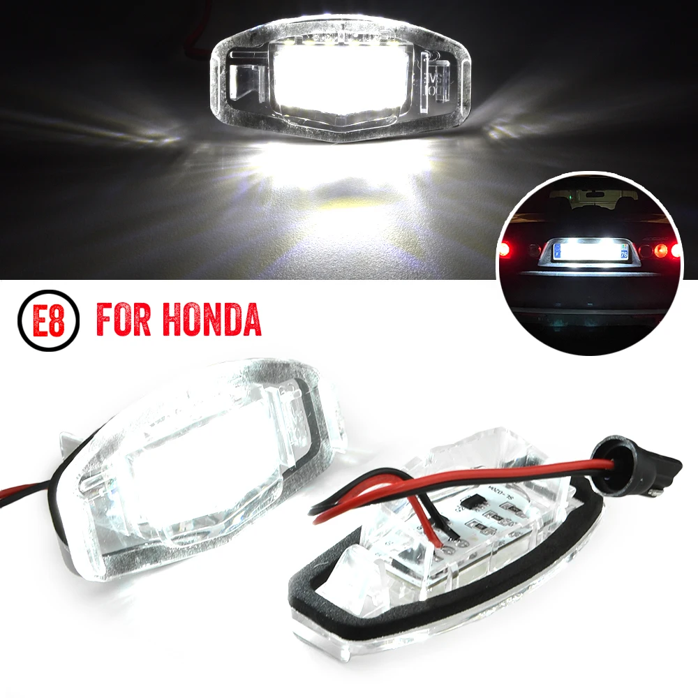 

2pcs LED Number License Plate Light Lamp Error Free for Honda Civic Sedan or Hatchback Pilot Accord Acura MDX RL TL TSX RDX ILX