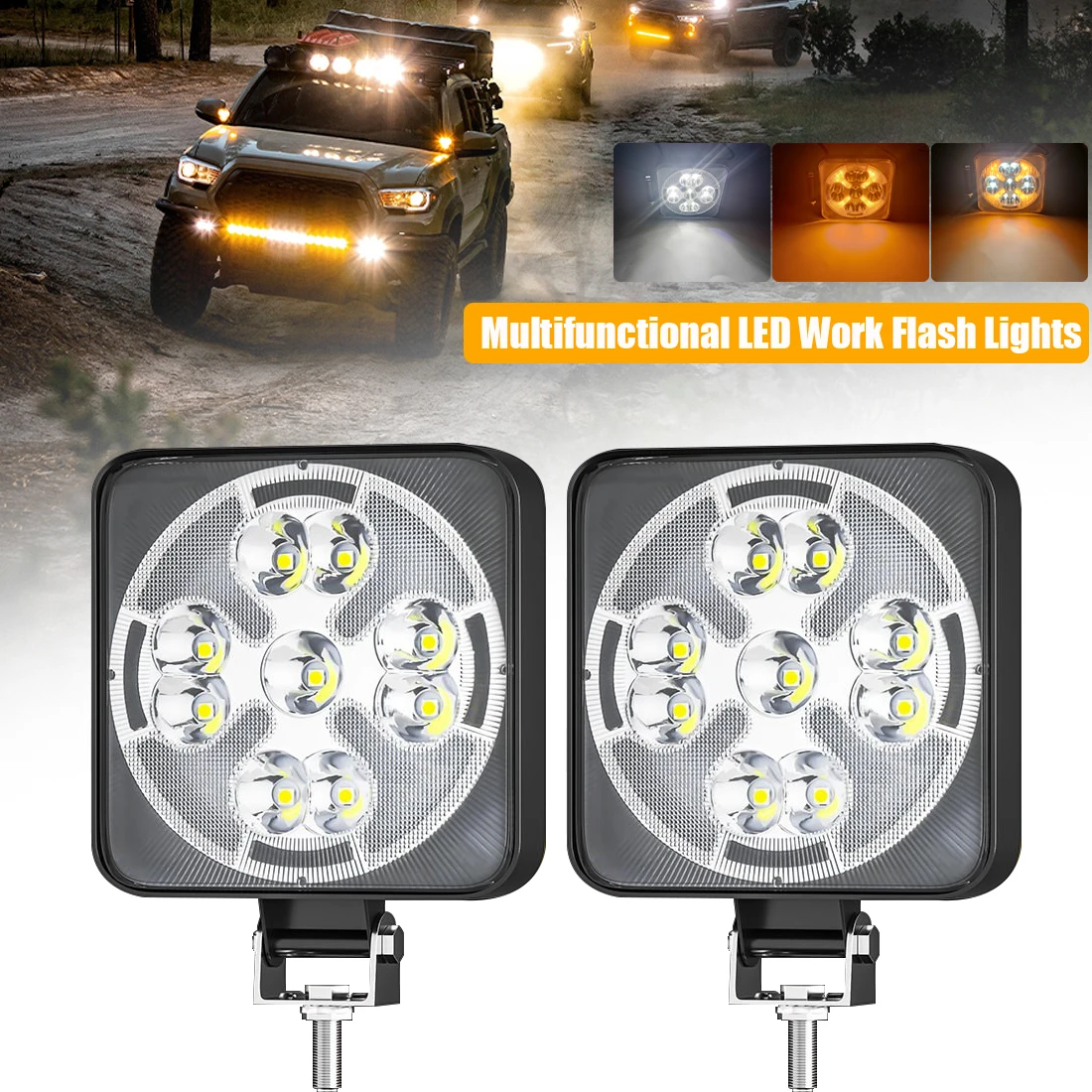 PSEQT 2 шт. квадратный 5 Вт стробоскопический стробоскоп искусственный грузовик