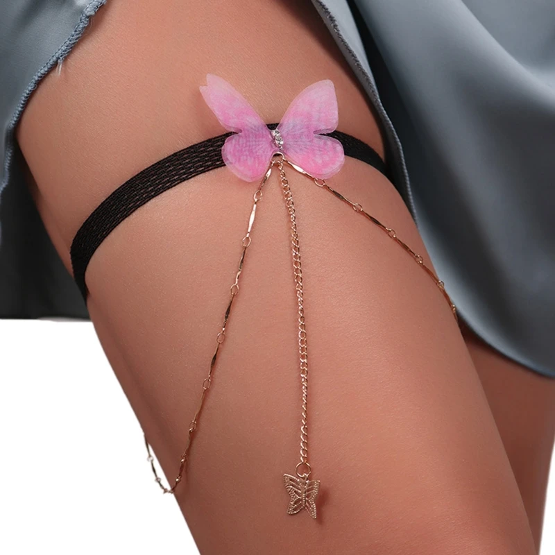 

Women Sexy Butterfly Tassel Sexy Body Chain Belt Cosplay Beach Party Thigh Chain Drop Shipping