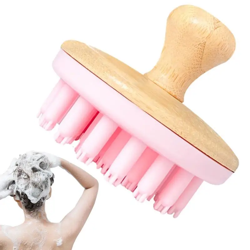 

Shampoo Brush Scalp Silicone Scrubbing Head Massager For Scalp Wet Dry Hair Care Scalp Massager For Father Mother Husband Wife