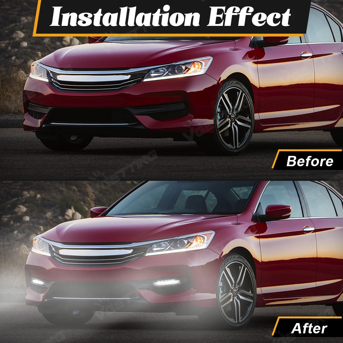 Автомобильный фонарь для Honda Accord Sedan 2016 2017 2018 2019 2020 DRL Противотуманные фары переднего бампера с крышкой Автомобильные аксессуары 12 В (art.: 3920cefec86c0) - 3920cefec86c0