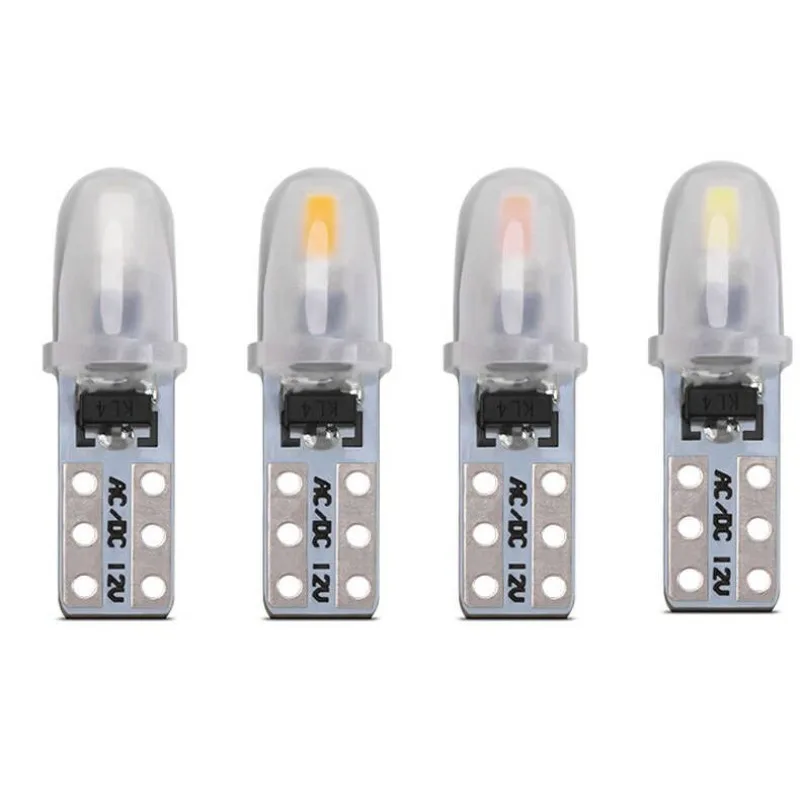 

50pcs T5 W3W 2 SMD 3014 Dashboard Car LED Bulbs 12V DC W1.2W 70 73 74 79 85 Indicator Wedge Auto Instrument Warming Lamp