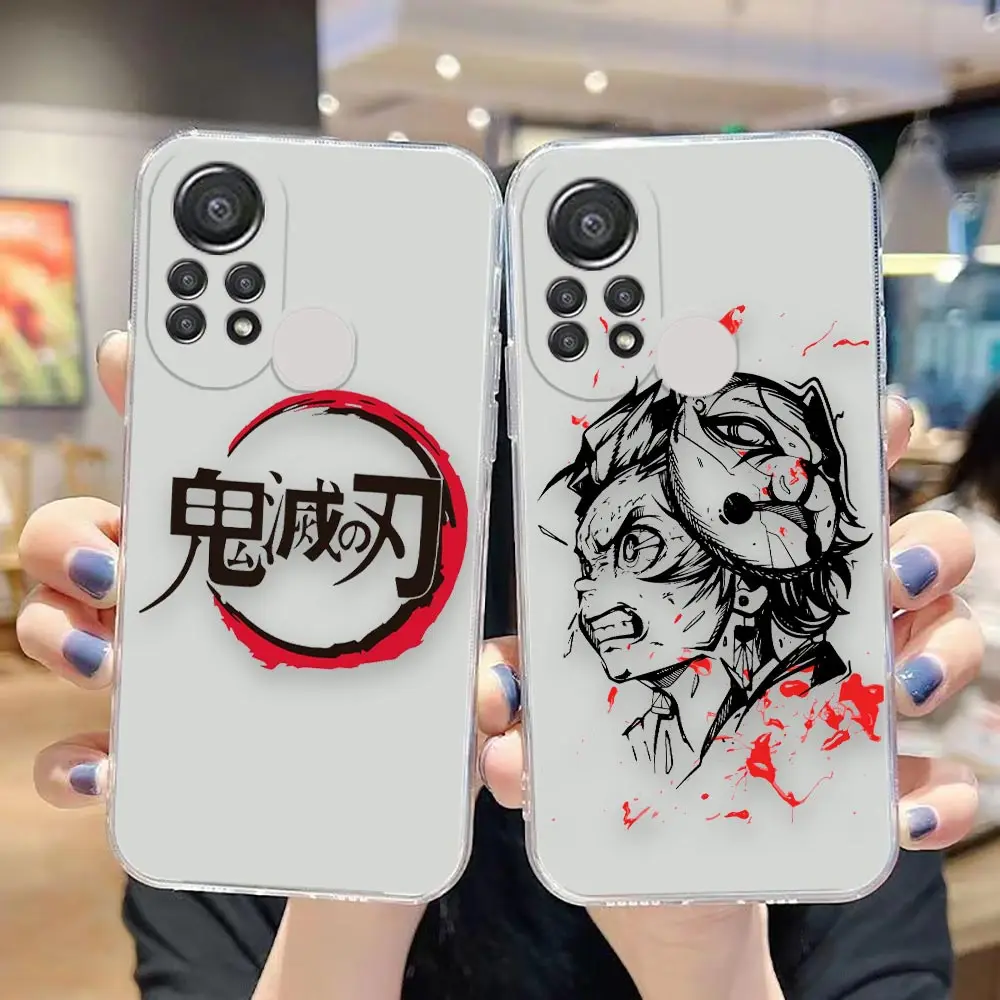 

Clear Phone Case For TECNO CAMON 18 HOT 10S 11S NFC 8 9 10 11 12 PLAY POVA2 SMART 6 7 GO PRO 2020 Case Anime Demon Slayer