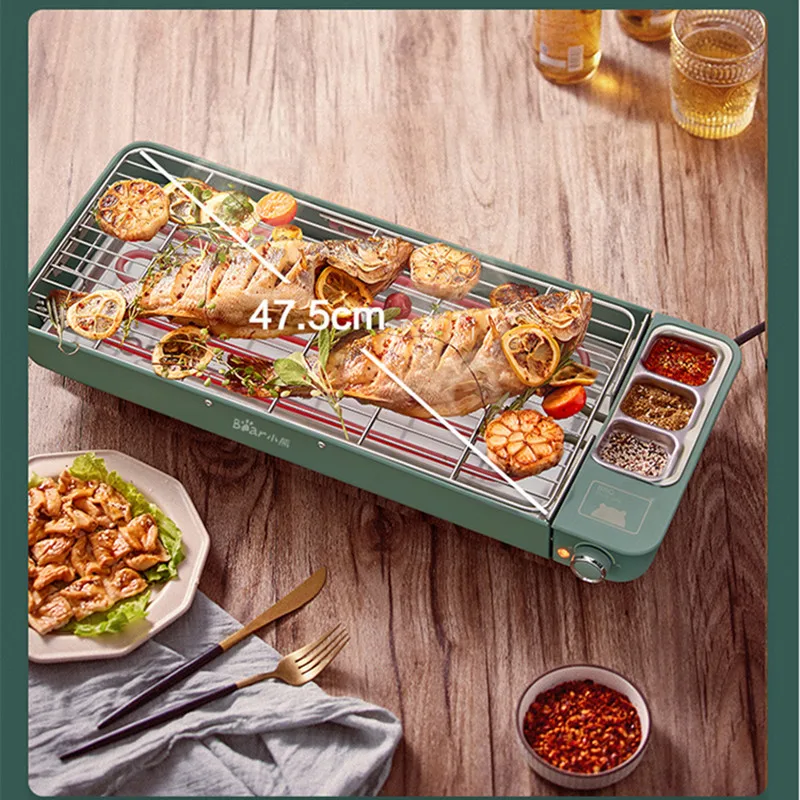 2022 small household barbecue tools smokeless bbq oven multi functional detachable kitchen skewer machine for 4 5 people free global shipping