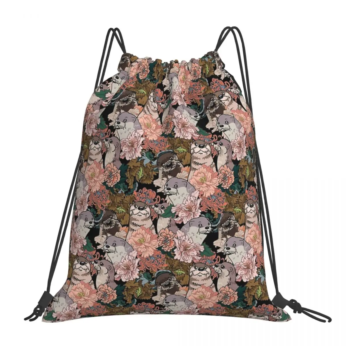 

Because Otter Backpacks Multi-function Portable Drawstring Bags Drawstring Bundle Pocket Shoes Bag Book Bag For Man Woman School