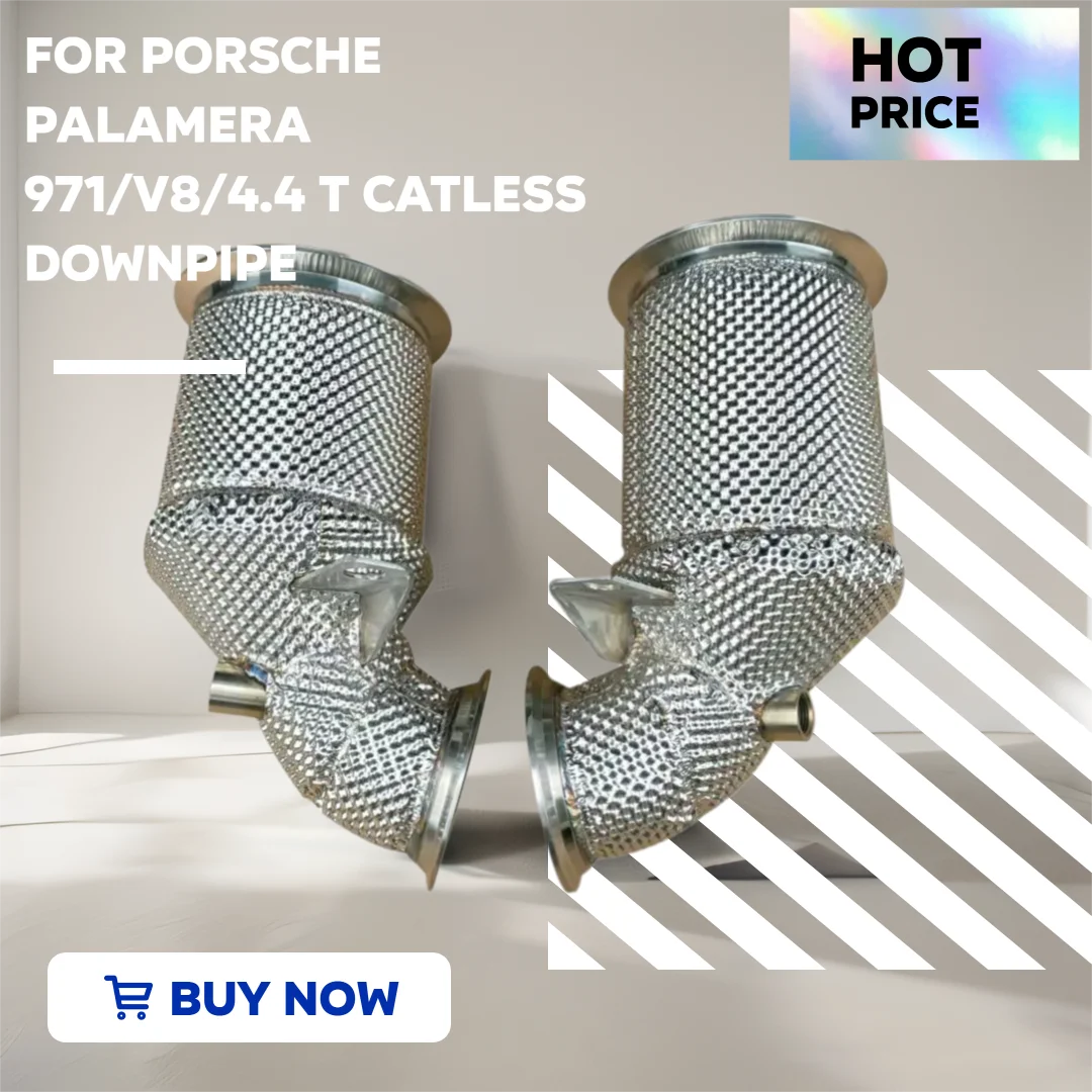 Фото Для Porsche Palamera 971 Catless Downpipe V8/4,4 t Высокопроизводительный неипеченный каталитический нейтрализатор с изоляцией №2