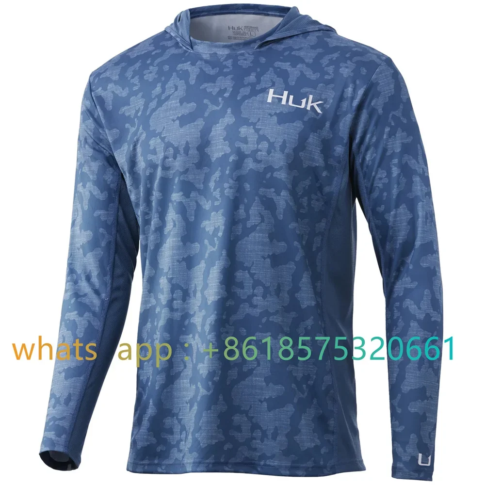 Мужская толстовка с капюшоном длинным рукавом и УФ-защитой